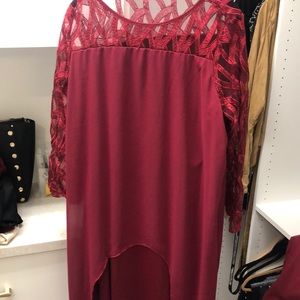 Never worn Red long sleeve dress